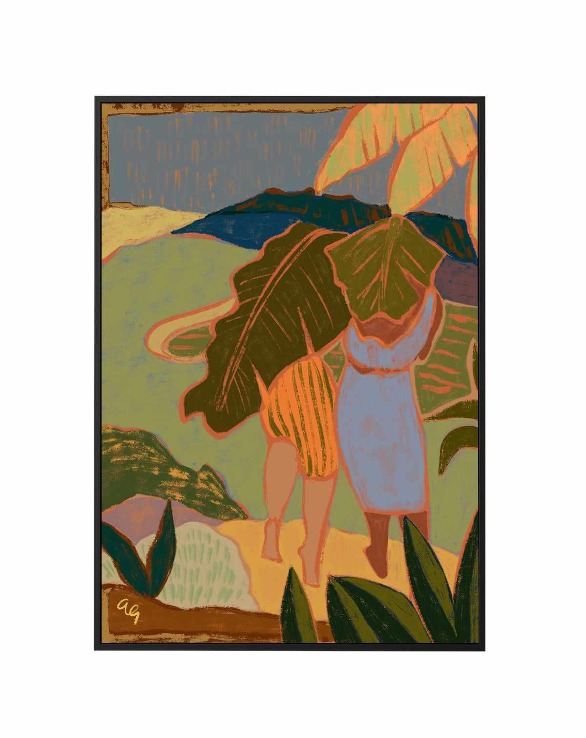 Rain In May by Arty Guava | Framed Canvas Art Print from Olive et Oriel where you can shop wallpaper and artworks online