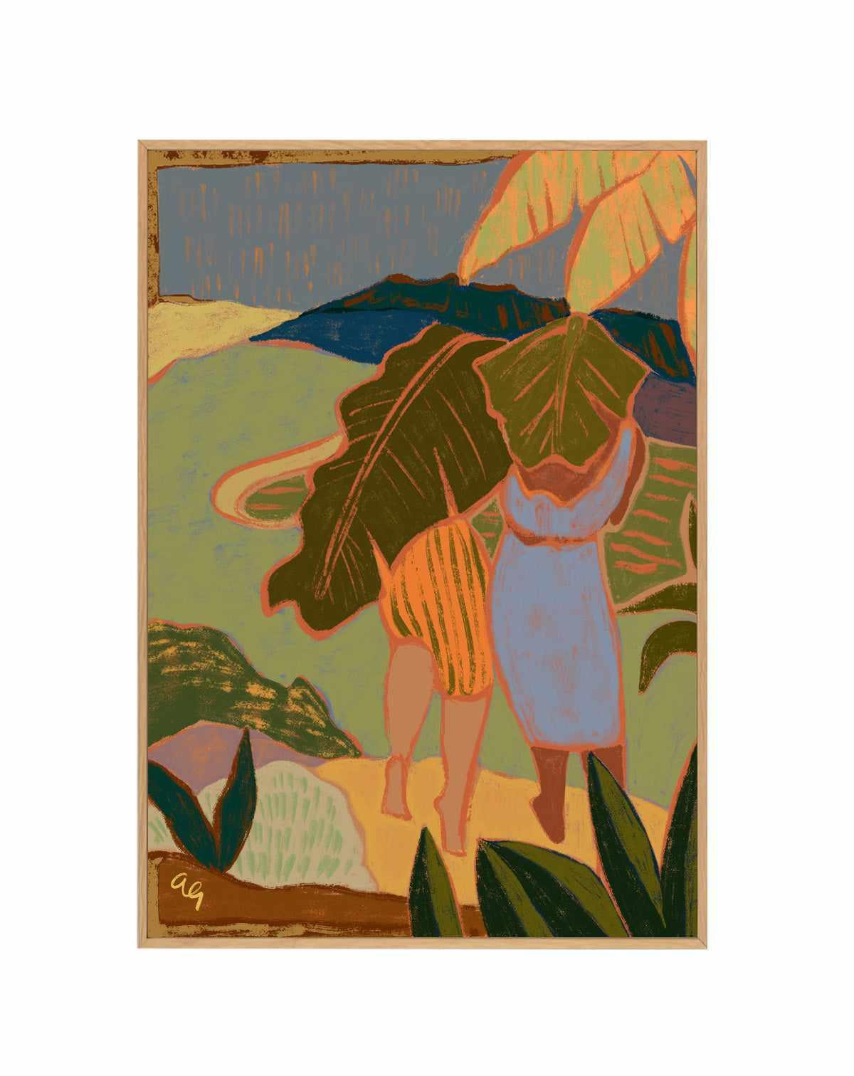 Rain In May by Arty Guava | Framed Canvas Art Print from Olive et Oriel where you can shop wallpaper and artworks online