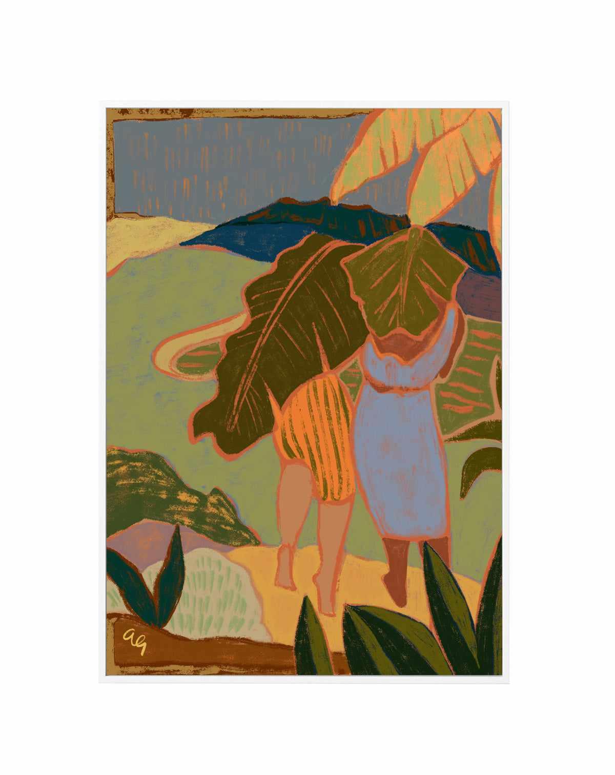 Rain In May by Arty Guava | Framed Canvas Art Print from Olive et Oriel where you can shop wallpaper and artworks online