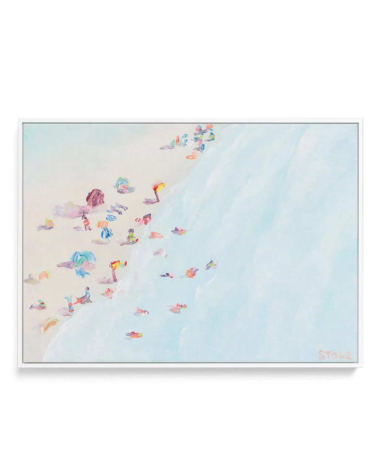 Rainbow Bay by Belinda Stone | Framed Canvas-CANVAS-You can shop wall art online with Olive et Oriel for everything from abstract art to fun kids wall art. Our beautiful modern art prints and canvas art are available from large canvas prints to wall art paintings and our proudly Australian artwork collection offers only the highest quality framed large wall art and canvas art Australia - You can buy fashion photography prints or Hampton print posters and paintings on canvas from Olive et Oriel a