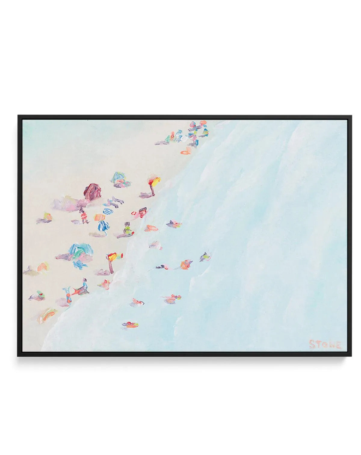 Rainbow Bay by Belinda Stone | Framed Canvas-CANVAS-You can shop wall art online with Olive et Oriel for everything from abstract art to fun kids wall art. Our beautiful modern art prints and canvas art are available from large canvas prints to wall art paintings and our proudly Australian artwork collection offers only the highest quality framed large wall art and canvas art Australia - You can buy fashion photography prints or Hampton print posters and paintings on canvas from Olive et Oriel a