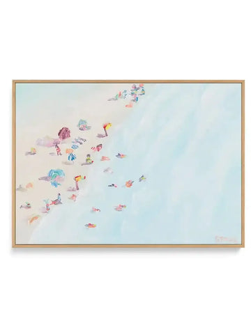 Rainbow Bay by Belinda Stone | Framed Canvas-CANVAS-You can shop wall art online with Olive et Oriel for everything from abstract art to fun kids wall art. Our beautiful modern art prints and canvas art are available from large canvas prints to wall art paintings and our proudly Australian artwork collection offers only the highest quality framed large wall art and canvas art Australia - You can buy fashion photography prints or Hampton print posters and paintings on canvas from Olive et Oriel a
