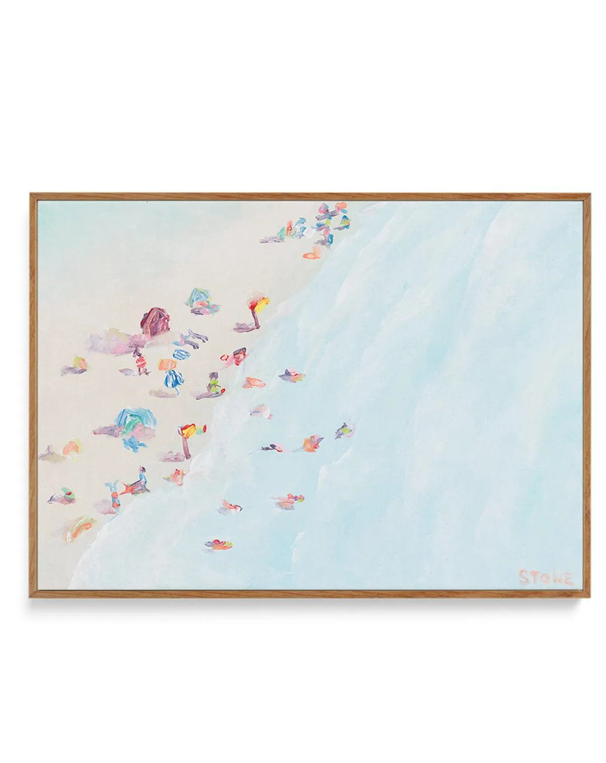 Rainbow Bay by Belinda Stone | Framed Canvas-CANVAS-You can shop wall art online with Olive et Oriel for everything from abstract art to fun kids wall art. Our beautiful modern art prints and canvas art are available from large canvas prints to wall art paintings and our proudly Australian artwork collection offers only the highest quality framed large wall art and canvas art Australia - You can buy fashion photography prints or Hampton print posters and paintings on canvas from Olive et Oriel a