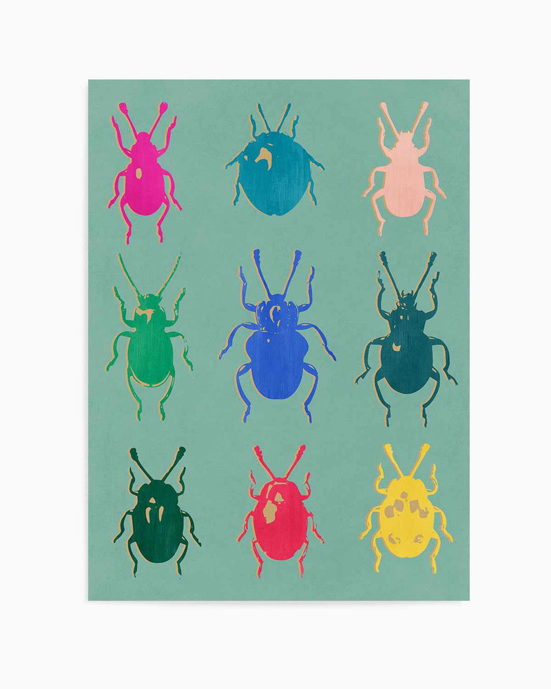 Rainbow Beetle Art Print