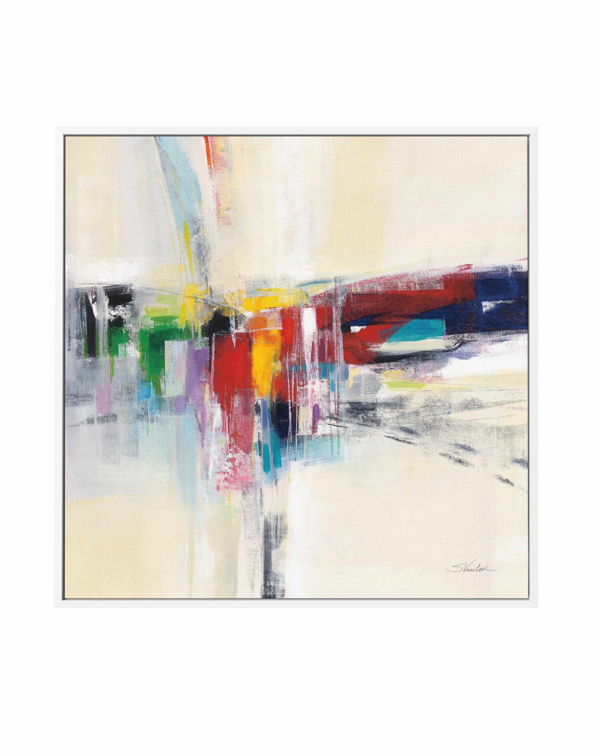 Rainbow Kaleidoscope | Framed Canvas Art Print from Olive et Oriel where you can shop wallpaper and artworks online