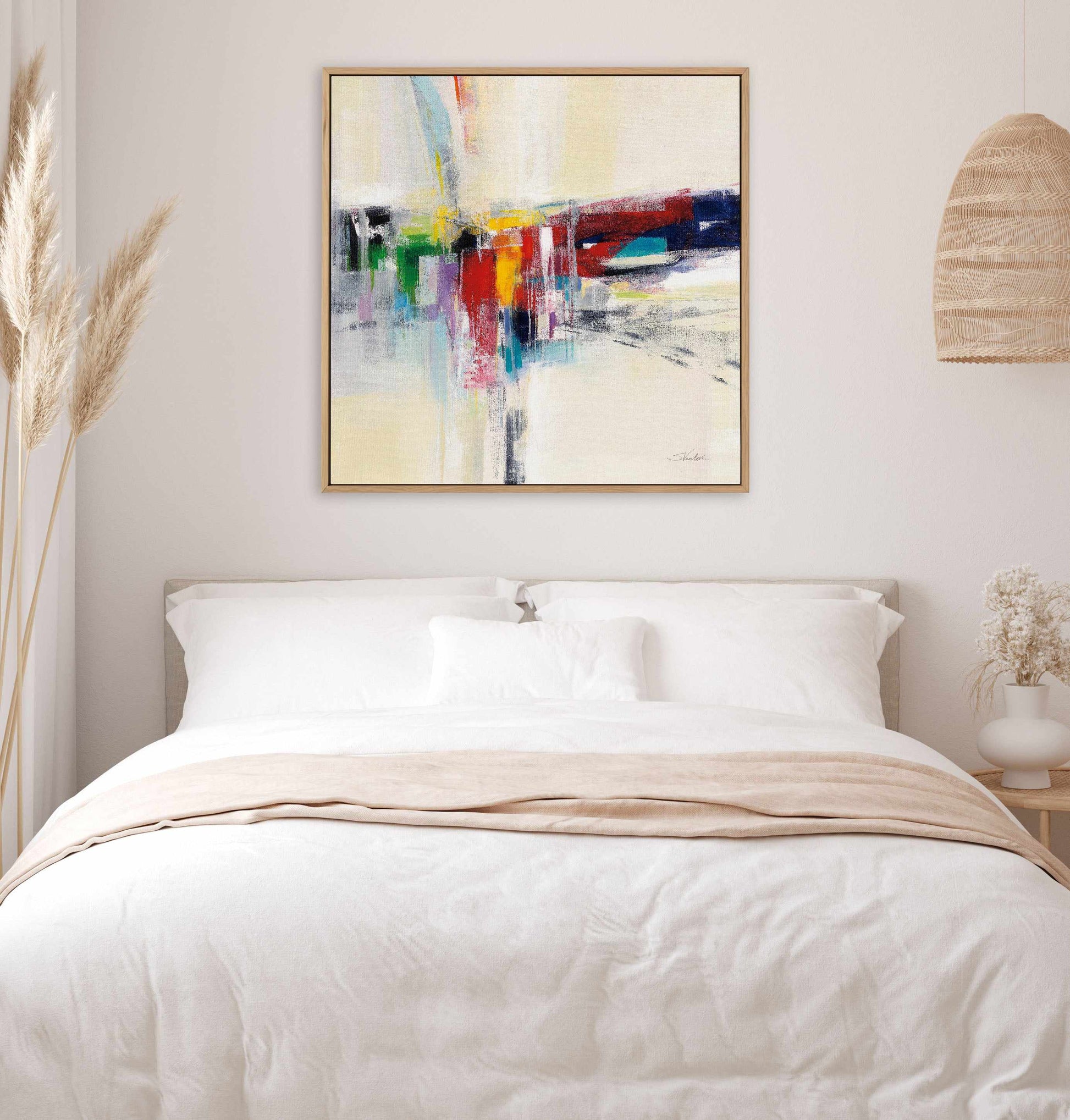 Rainbow Kaleidoscope | Framed Canvas Art Print from Olive et Oriel where you can shop wallpaper and artworks online