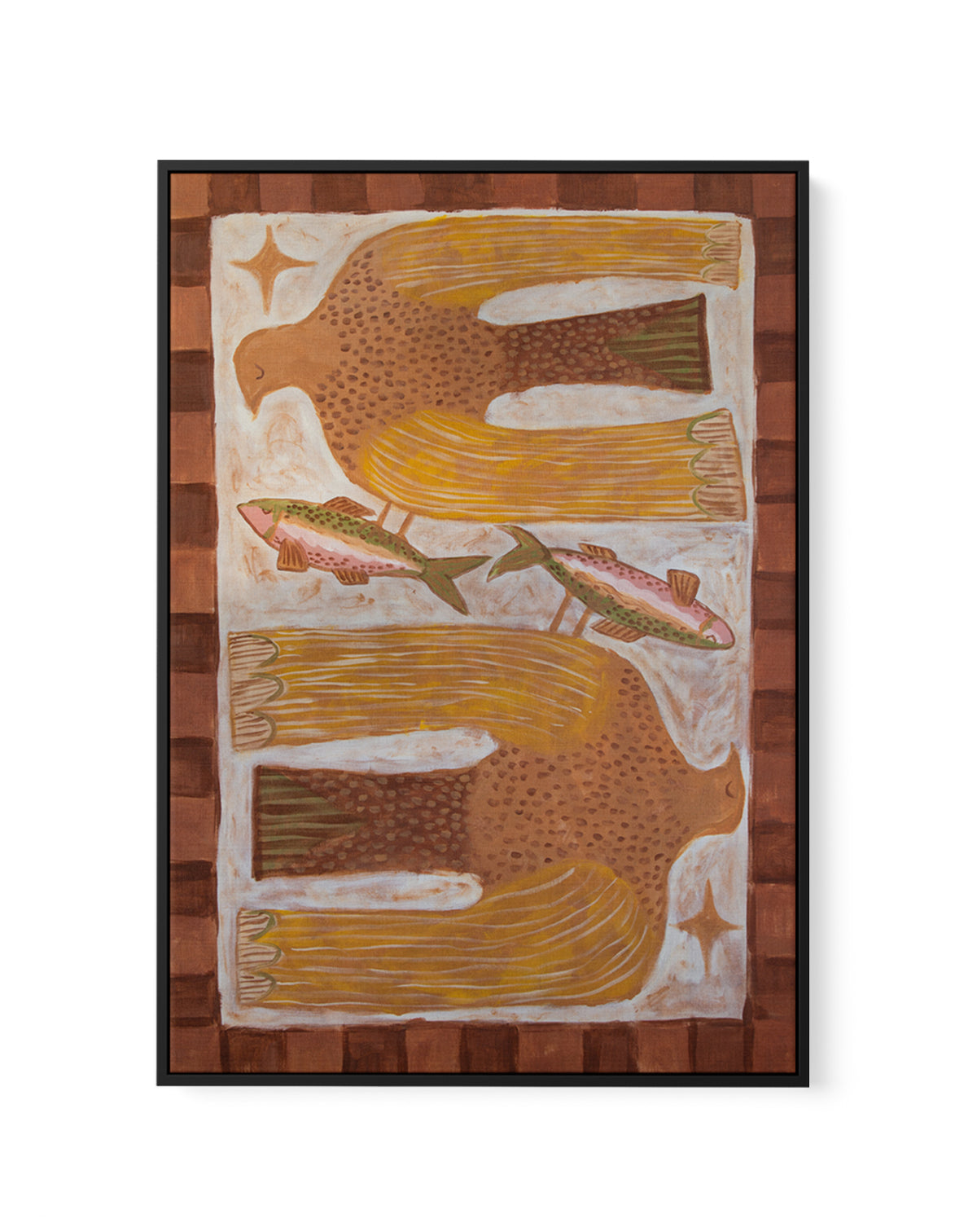 Rainbow Osprey by Erin Champ | Framed Canvas Art Print