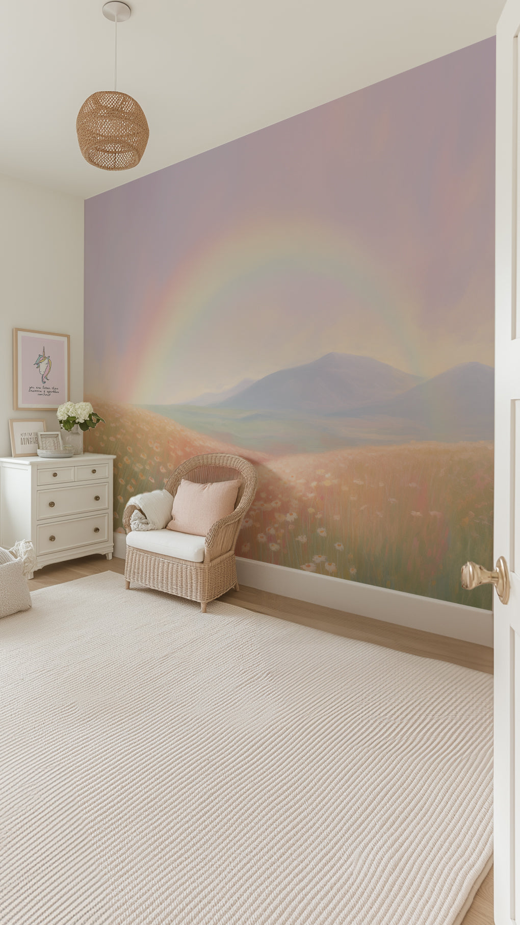 Rainbow Fields Wallpaper Mural