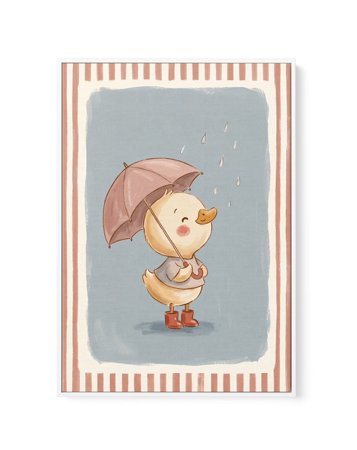 Rainy Day Duckling | Framed Canvas Art Print