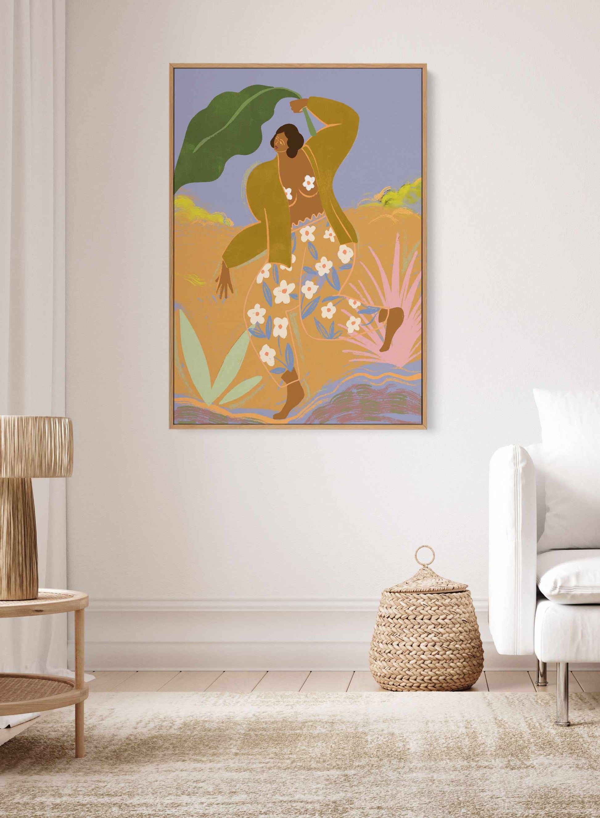 Rainy Day by Arty Guava | Framed Canvas Art Print from Olive et Oriel where you can shop wallpaper and artworks online