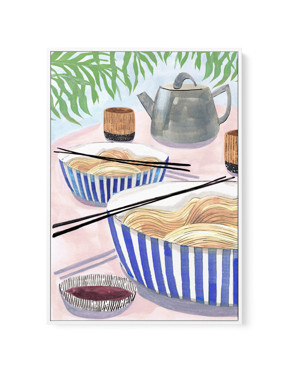 Ramen by Laura Page | Framed Canvas Art Print