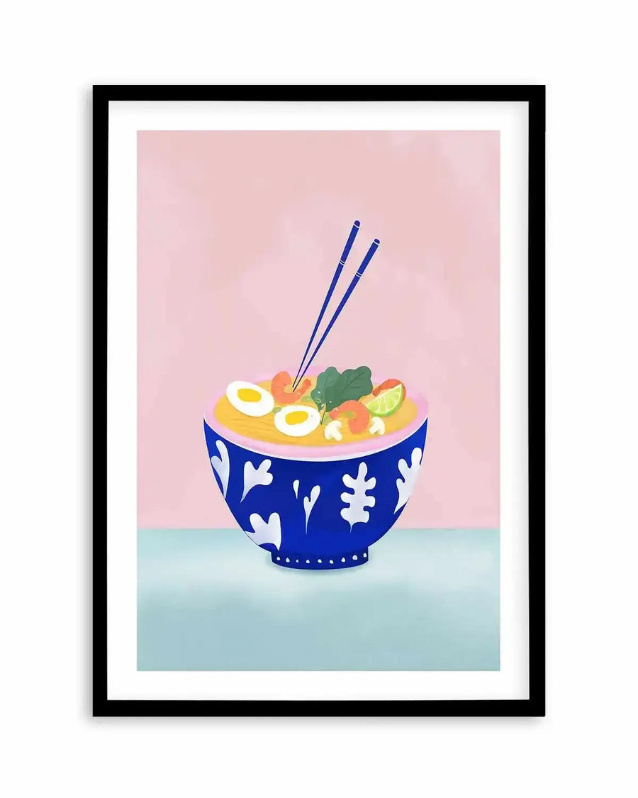 Ramen Bowl by Petra Lizde Art Print from Olive et Oriel where you can shop wallpaper and artworks online