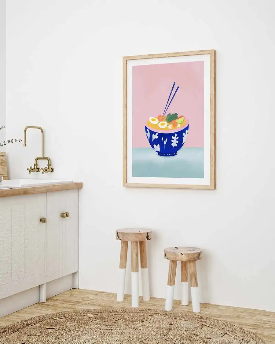 Ramen Bowl by Petra Lizde Art Print from Olive et Oriel where you can shop wallpaper and artworks online