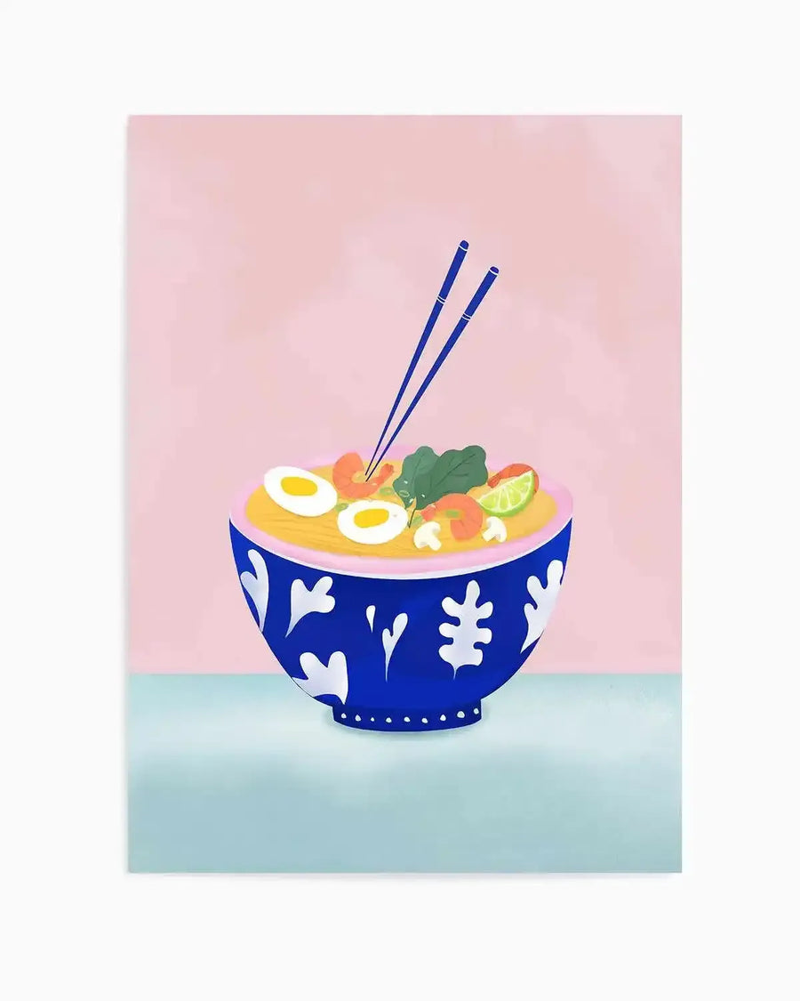 Ramen Bowl by Petra Lizde Art Print from Olive et Oriel where you can shop wallpaper and artworks online