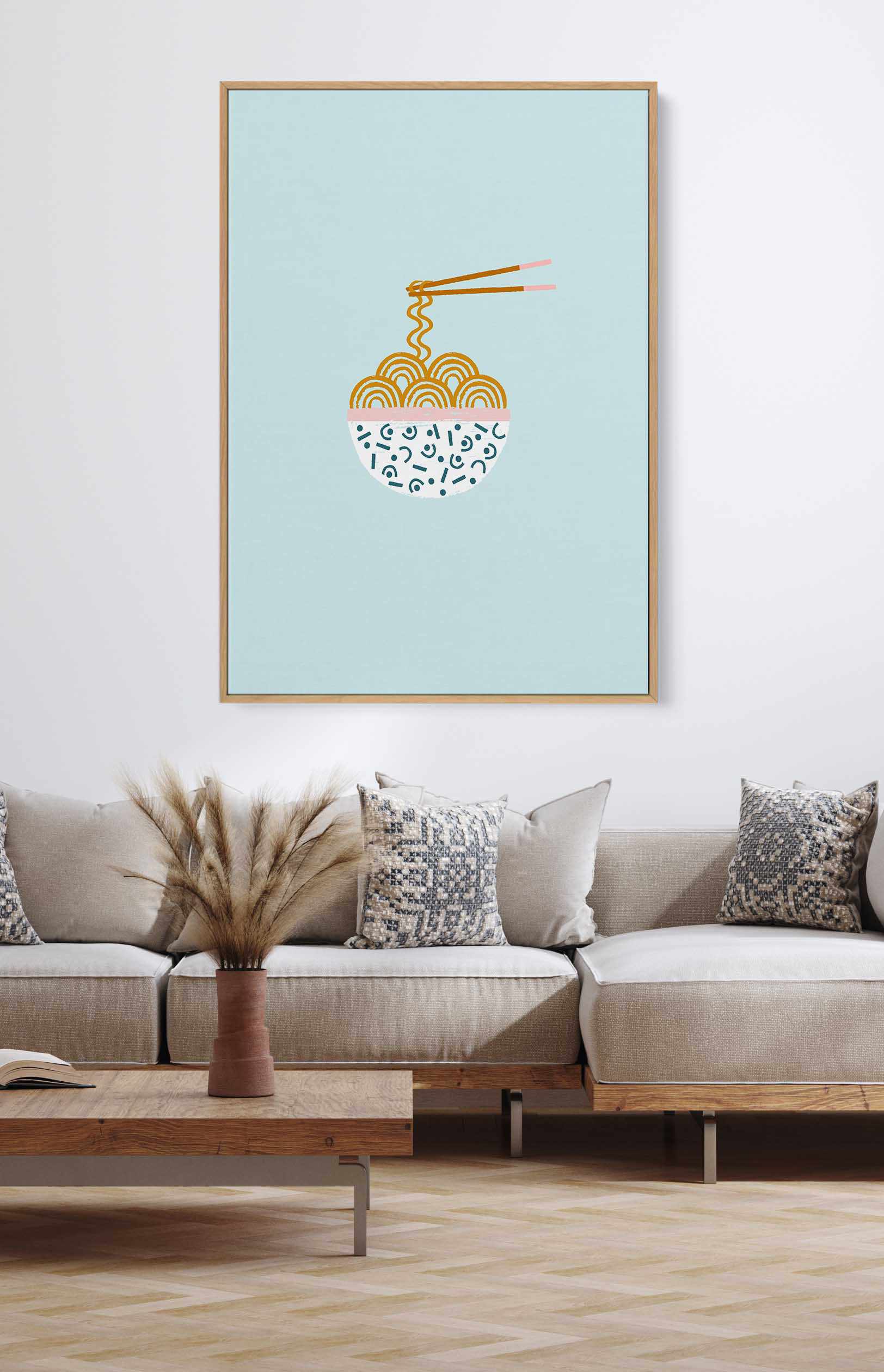 Ramen By Aislinn Simmonds | Framed Canvas Art Print from Olive et Oriel where you can shop wallpaper and artworks online
