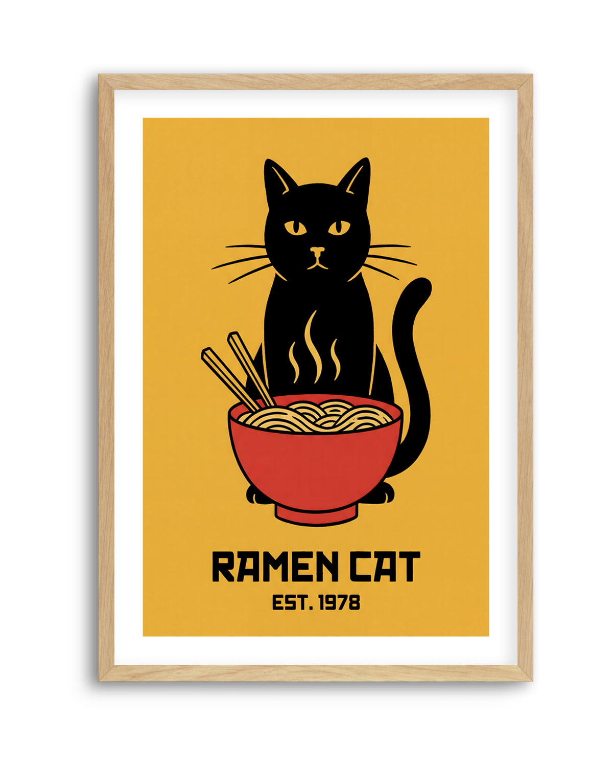 Ramen Cat by Andreas Magnusson | Art Print