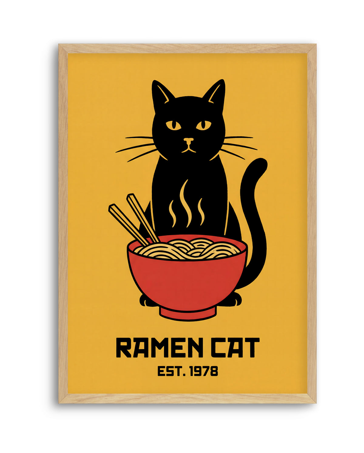 Ramen Cat by Andreas Magnusson | Art Print