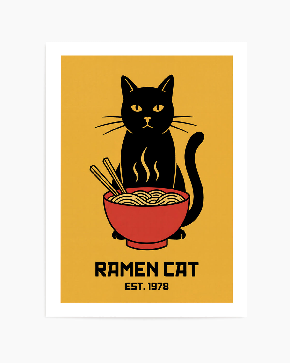 Ramen Cat by Andreas Magnusson | Art Print