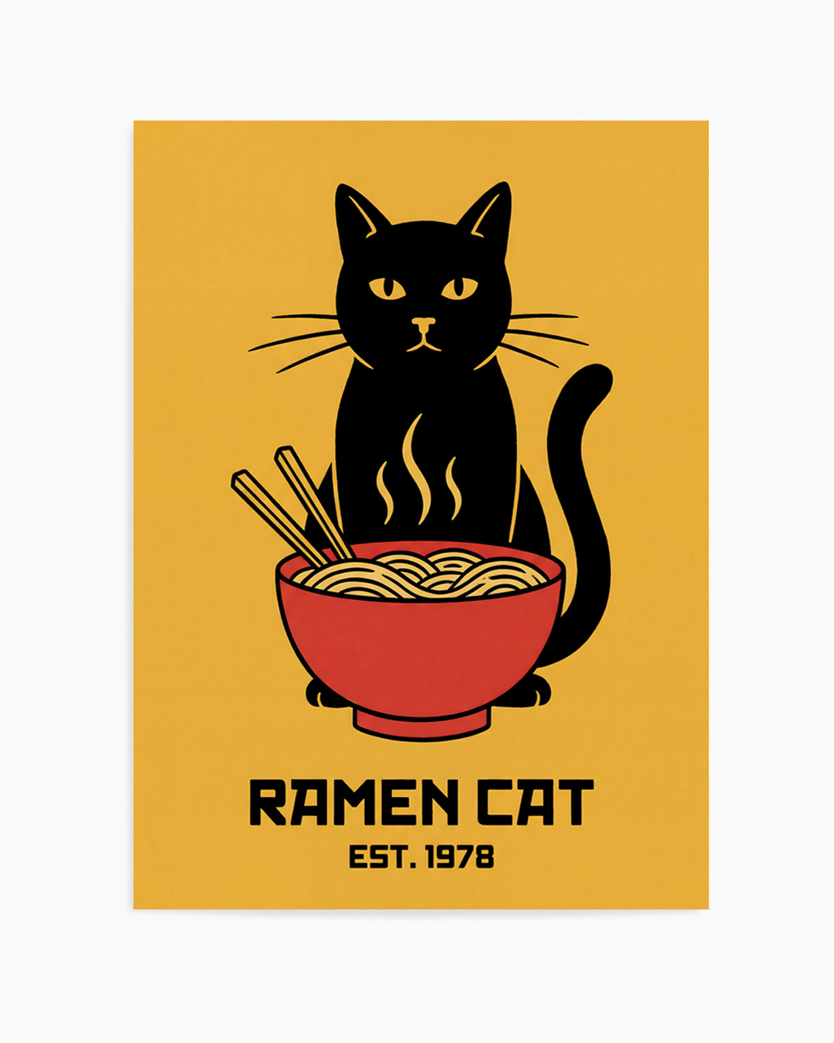 Ramen Cat by Andreas Magnusson | Art Print