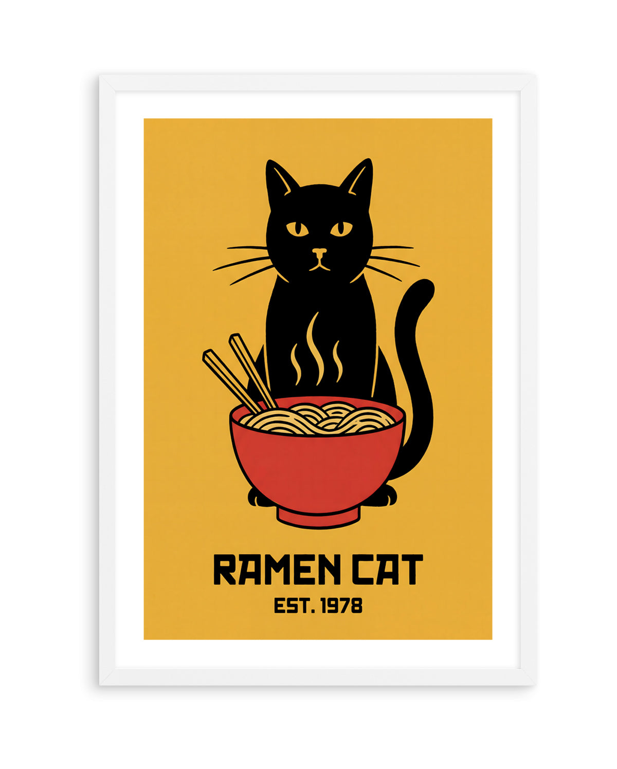 Ramen Cat by Andreas Magnusson | Art Print