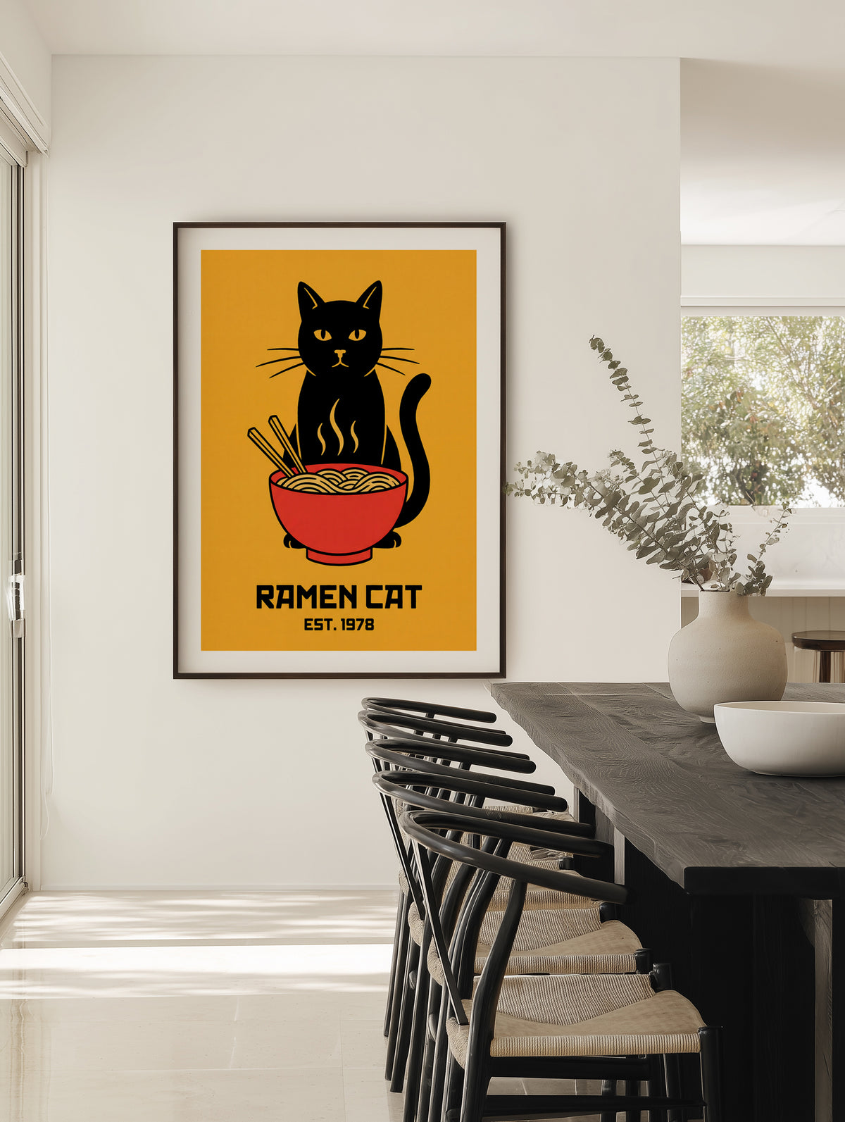 Ramen Cat by Andreas Magnusson | Art Print