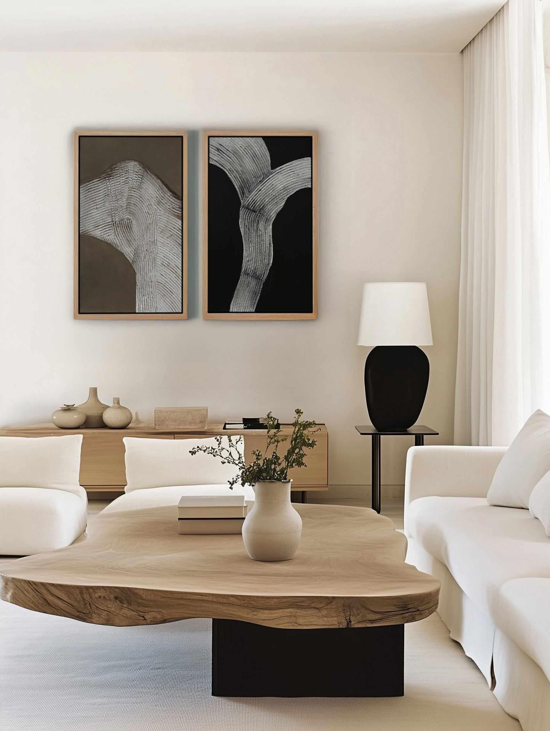 Raw Shape 1 by Design Fabrikken | Framed Canvas Art Print from Olive et Oriel where you can shop wallpaper and artworks online