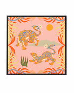 Rawring Playmates by Arty Guava | Framed Canvas Art Print