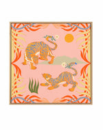 Rawring Playmates by Arty Guava | Framed Canvas Art Print