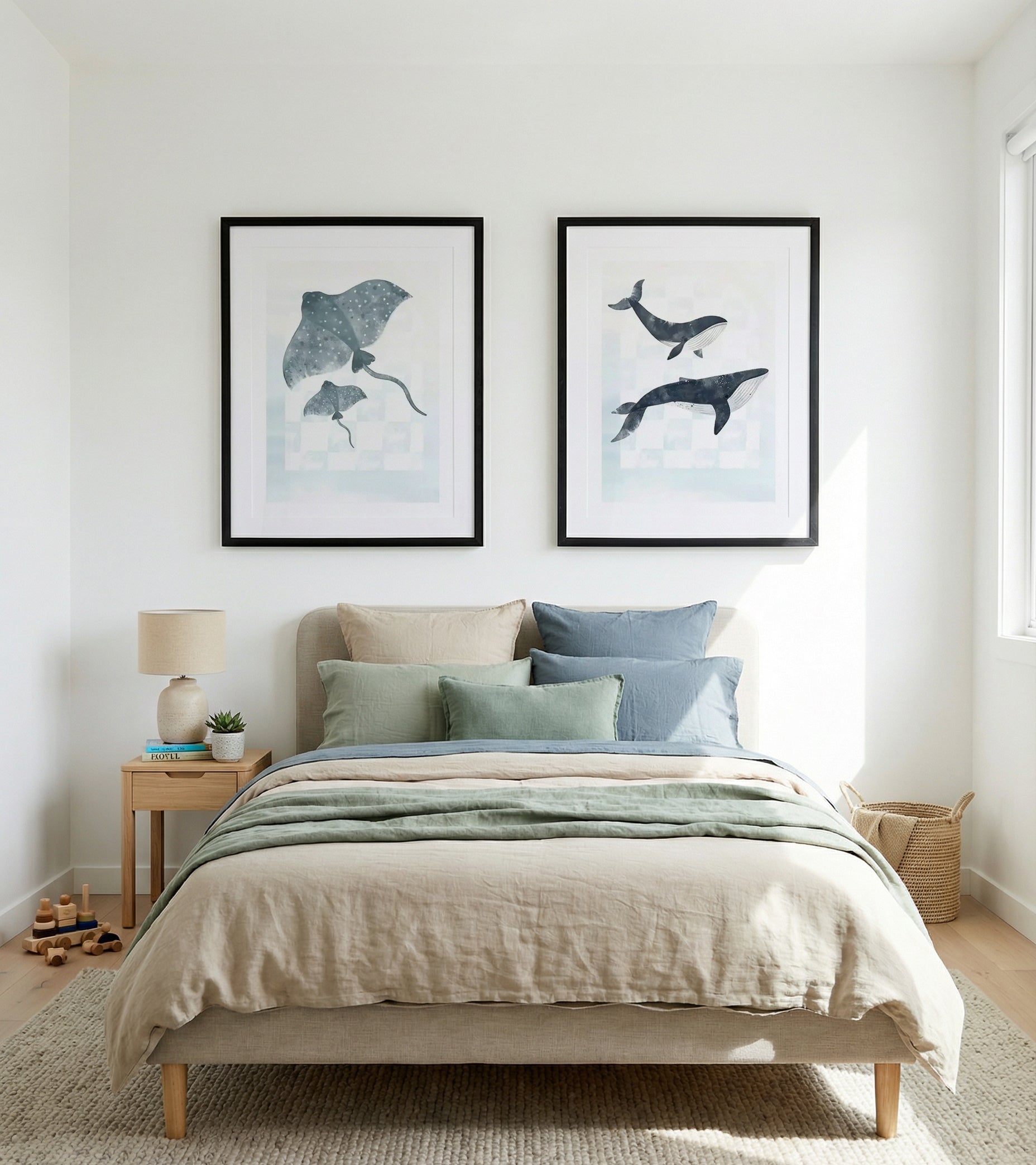 Rays & Make Waves Art Print Set of 2 | Matching Wall Art