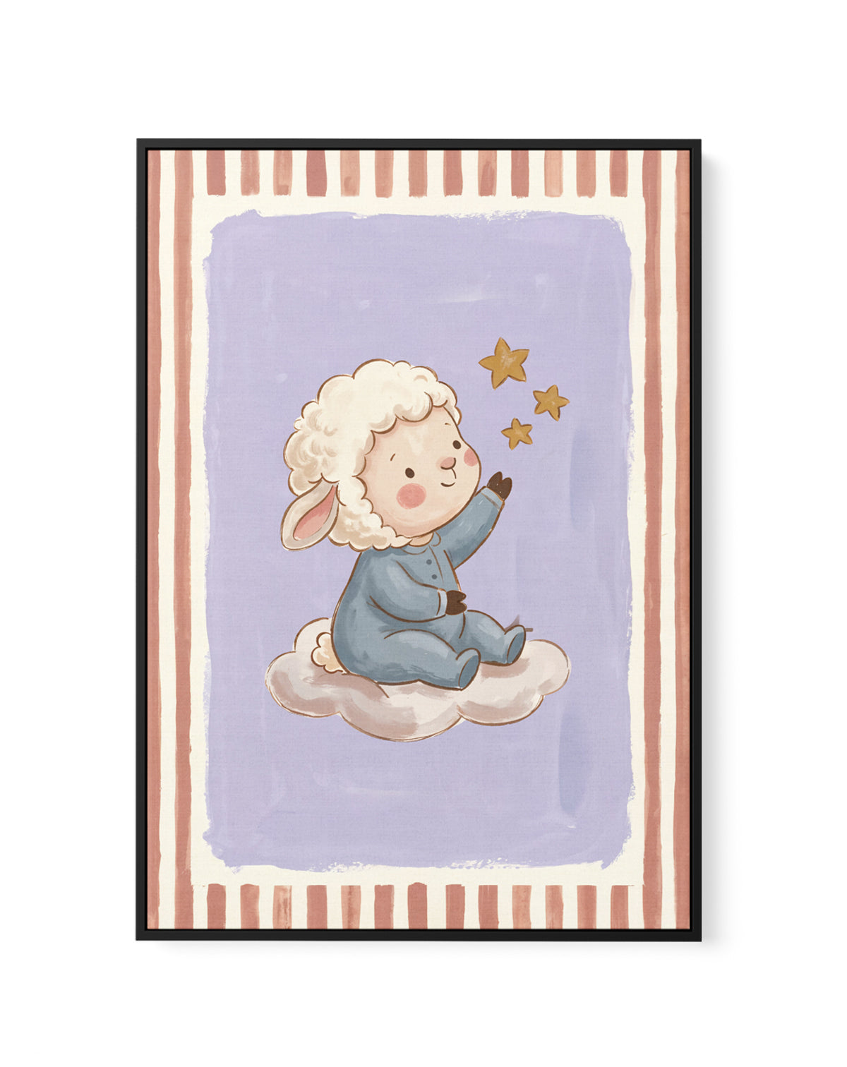 Reach For The Stars, Lamb | Framed Canvas Art Print