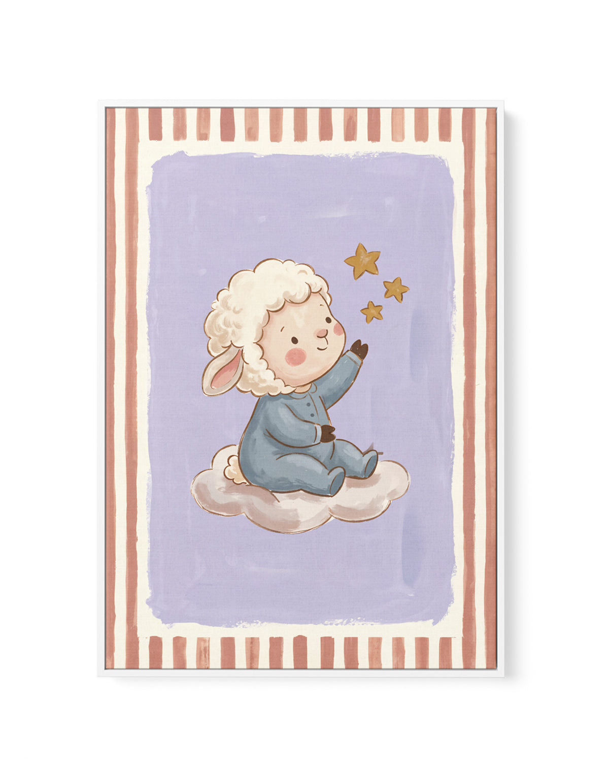 Reach For The Stars, Lamb | Framed Canvas Art Print