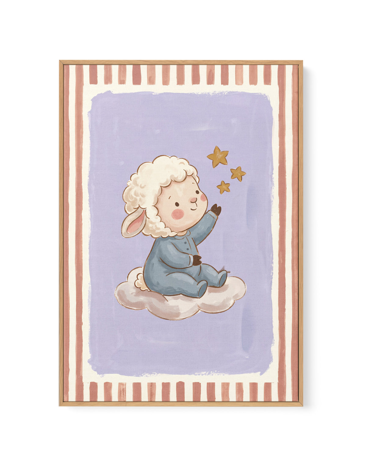 Reach For The Stars, Lamb | Framed Canvas Art Print