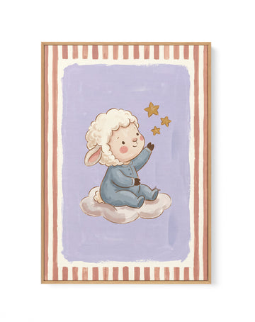 Reach For The Stars, Lamb | Framed Canvas Wall Art