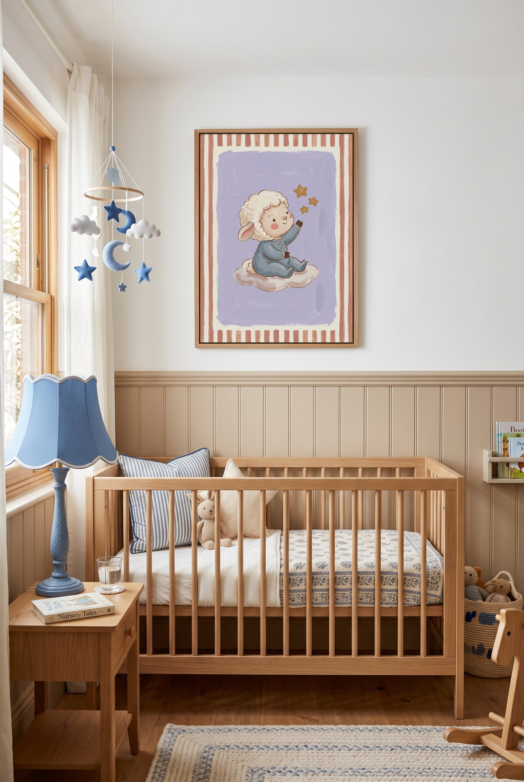 Reach For The Stars, Lamb | Framed Canvas Art Print