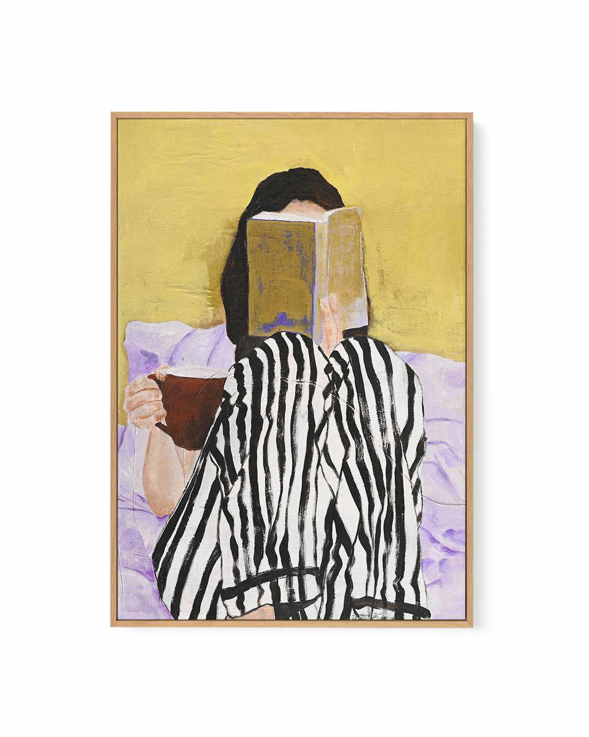 Reading by Design Fabrikken | Framed Canvas Art Print