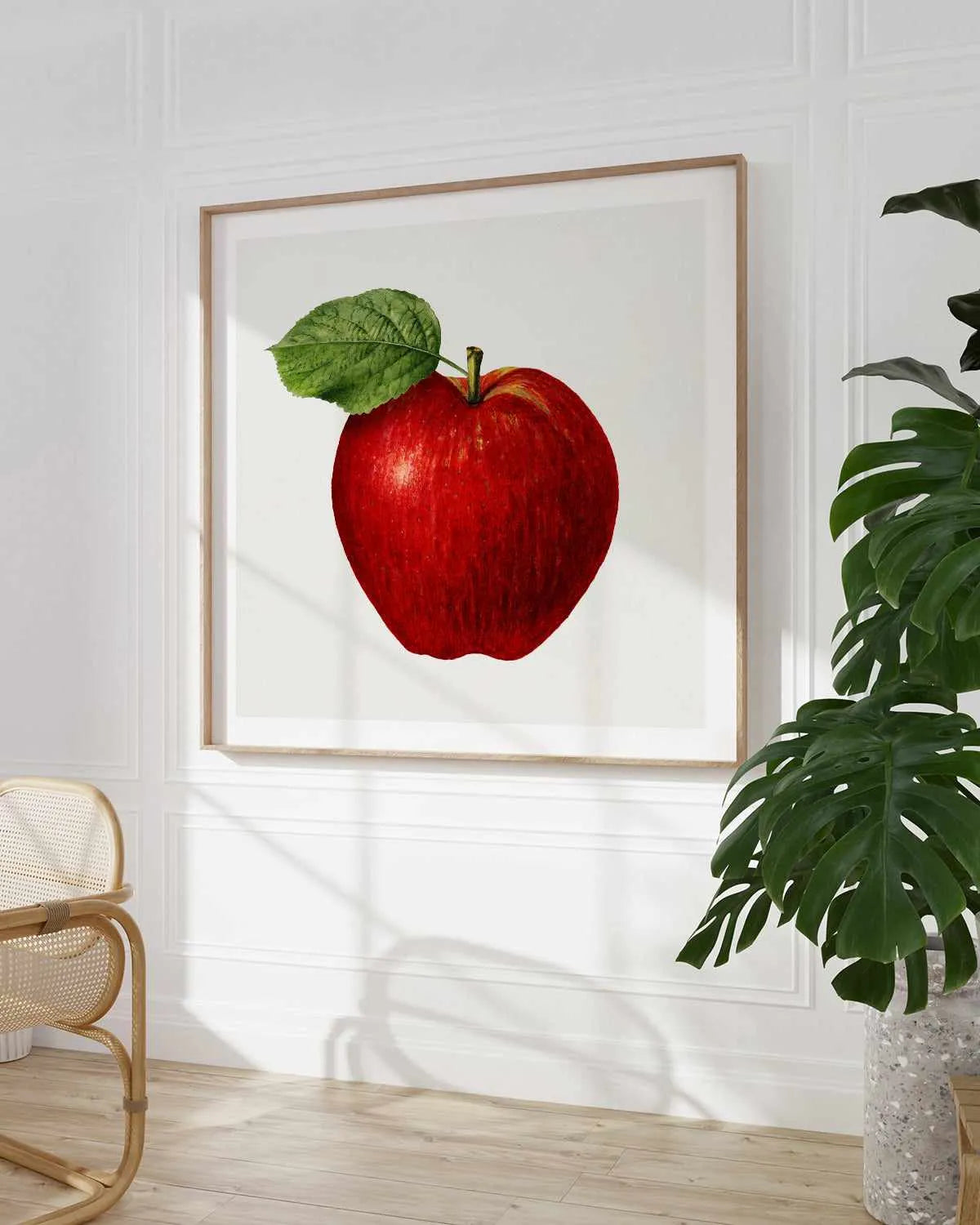 Red Apple Vintage Poster Art Print from Olive et Oriel where you can shop wallpaper and artworks online