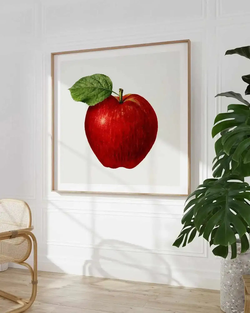 Red Apple Vintage Poster Art Print from Olive et Oriel where you can shop wallpaper and artworks online