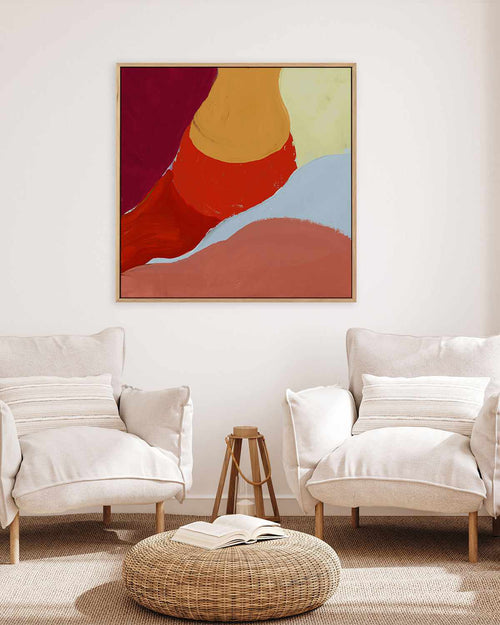 Red Clouds II | Framed Canvas Art Print