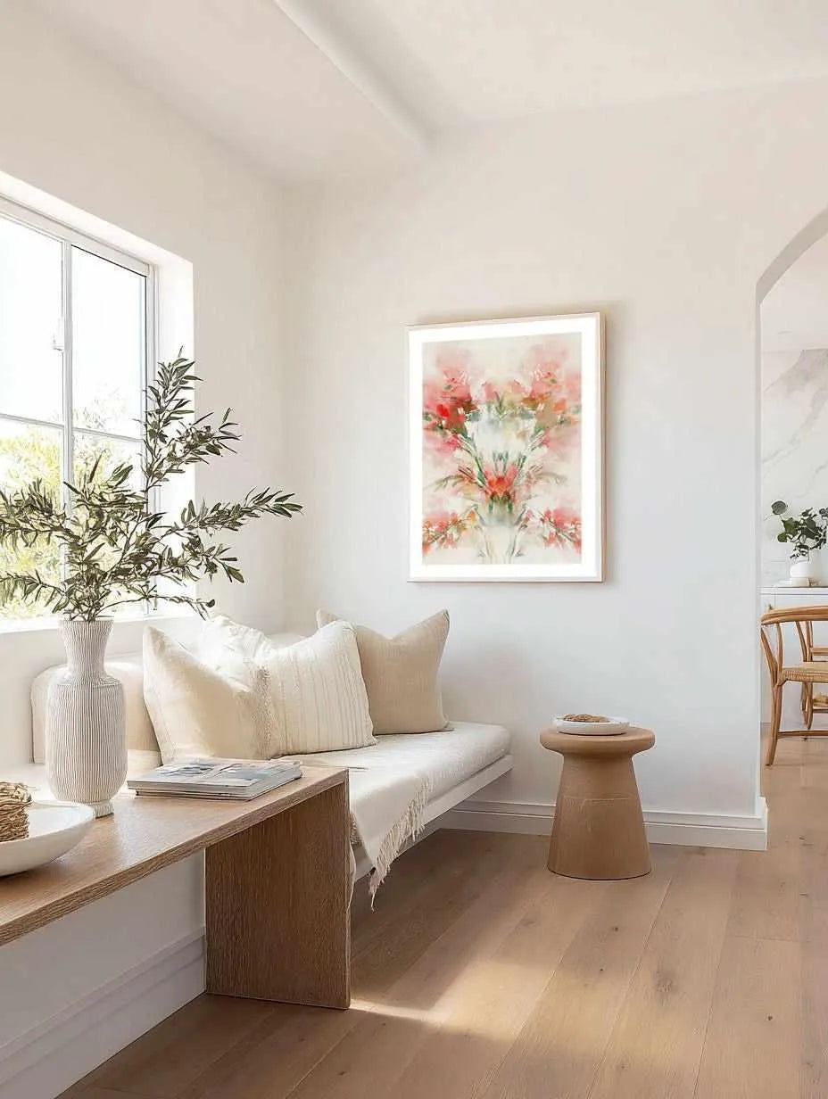 Red Flowers I Art Print from Olive et Oriel where you can shop wallpaper and artworks online