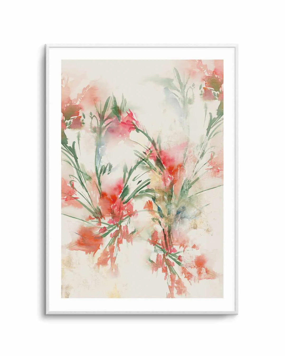 Red Flowers II Art Print from Olive et Oriel where you can shop wallpaper and artworks online
