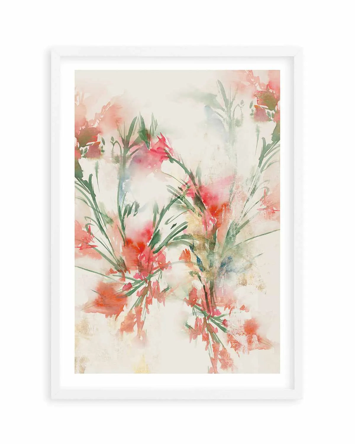 Red Flowers II Art Print from Olive et Oriel where you can shop wallpaper and artworks online