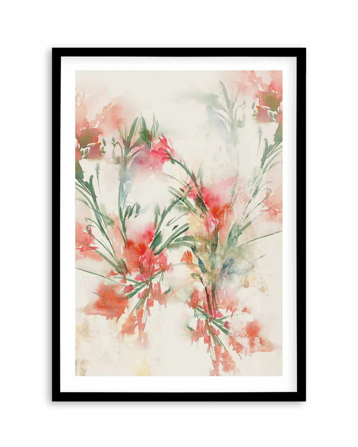 Red Flowers II Art Print from Olive et Oriel where you can shop wallpaper and artworks online