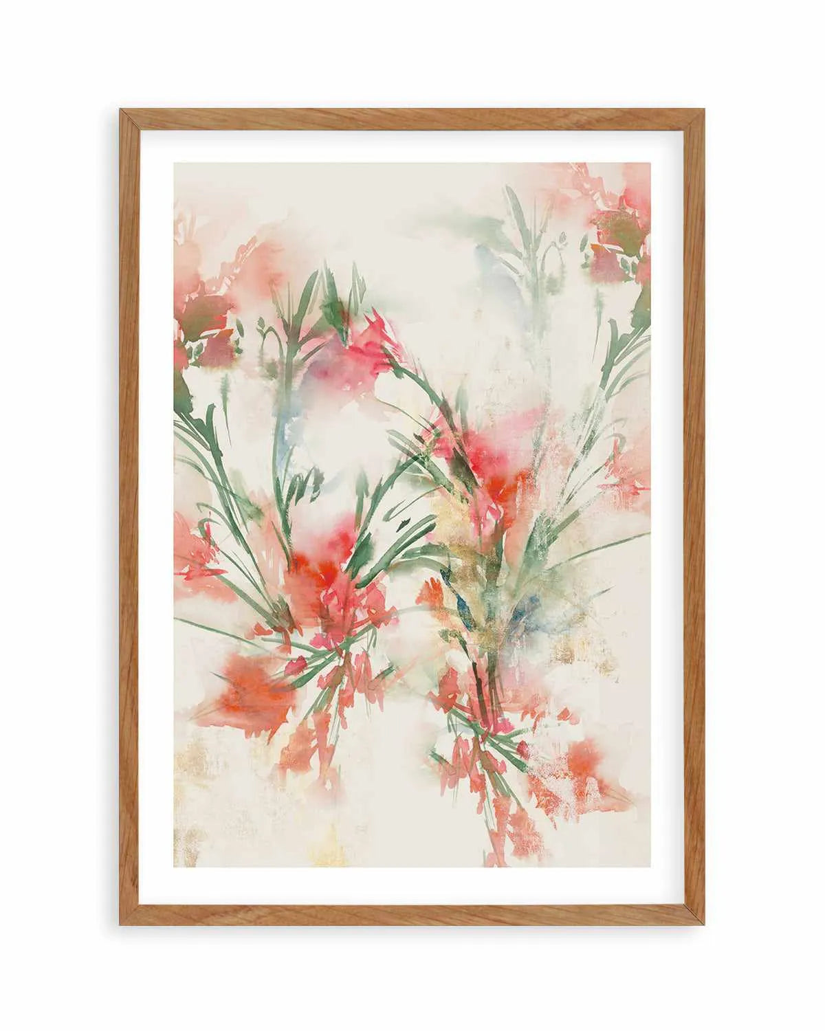 Red Flowers II Art Print from Olive et Oriel where you can shop wallpaper and artworks online