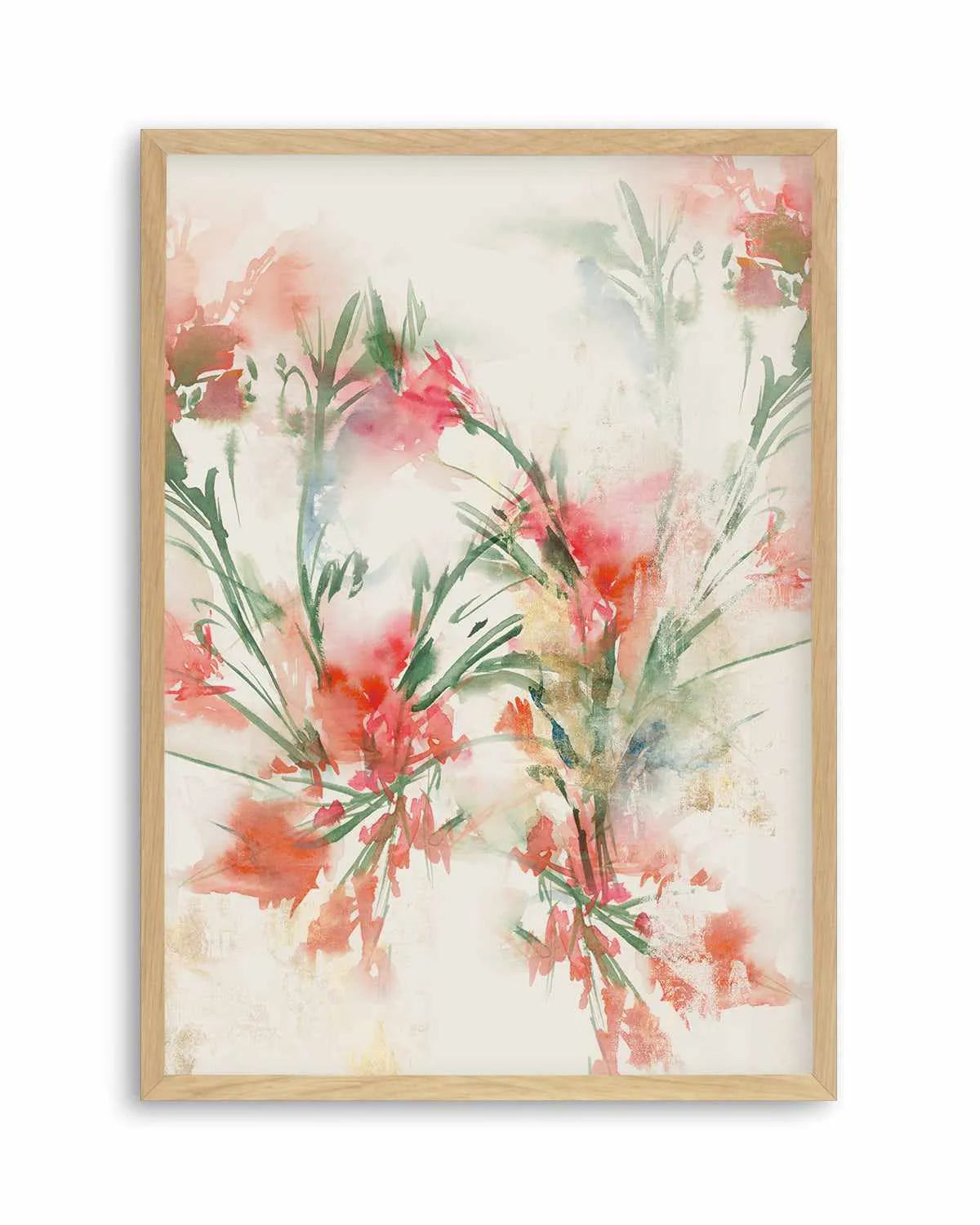 Red Flowers II Art Print from Olive et Oriel where you can shop wallpaper and artworks online