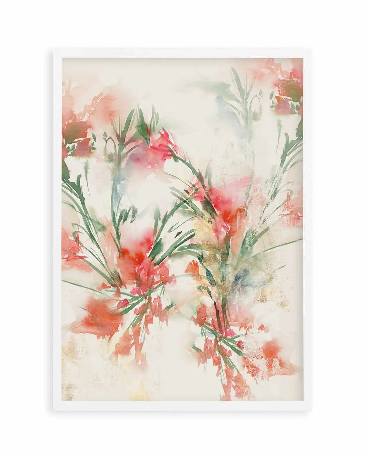 Red Flowers II Art Print from Olive et Oriel where you can shop wallpaper and artworks online