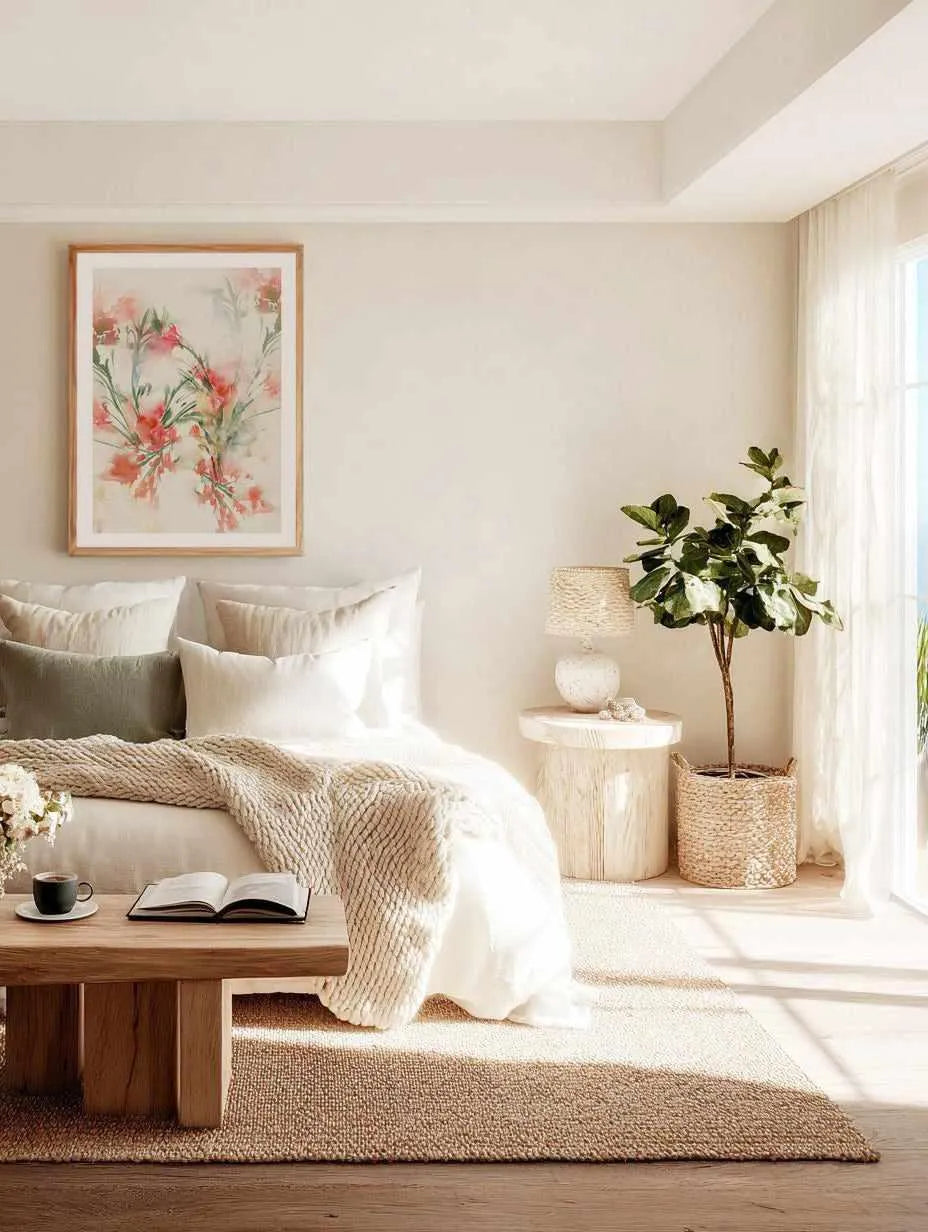 Red Flowers II Art Print from Olive et Oriel where you can shop wallpaper and artworks online