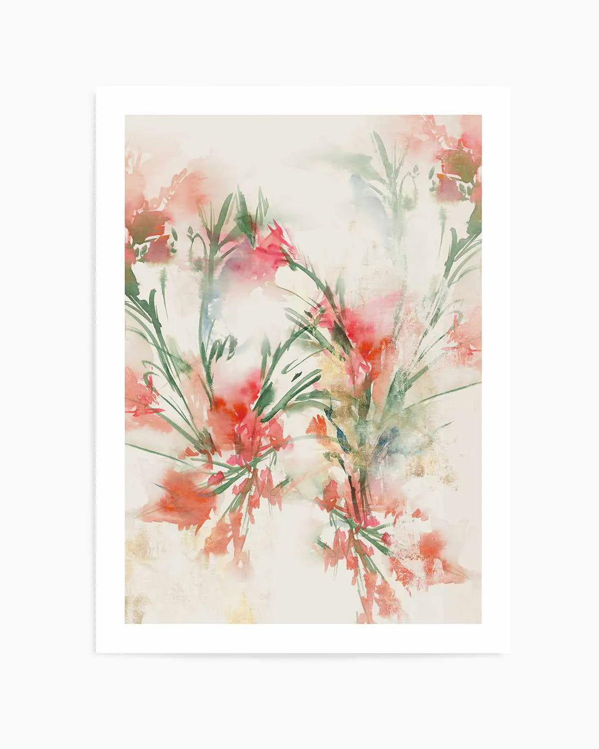 Red Flowers II Art Print from Olive et Oriel where you can shop wallpaper and artworks online