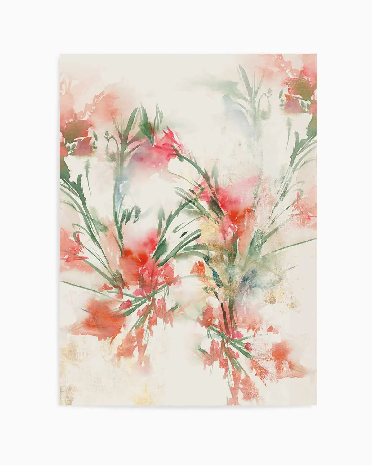 Red Flowers II Art Print from Olive et Oriel where you can shop wallpaper and artworks online