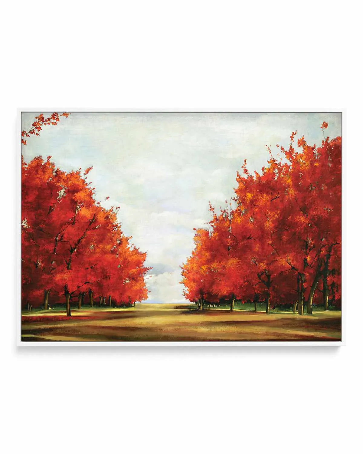 Red Trees | Framed Canvas Art Print from Olive et Oriel where you can shop wallpaper and artworks online