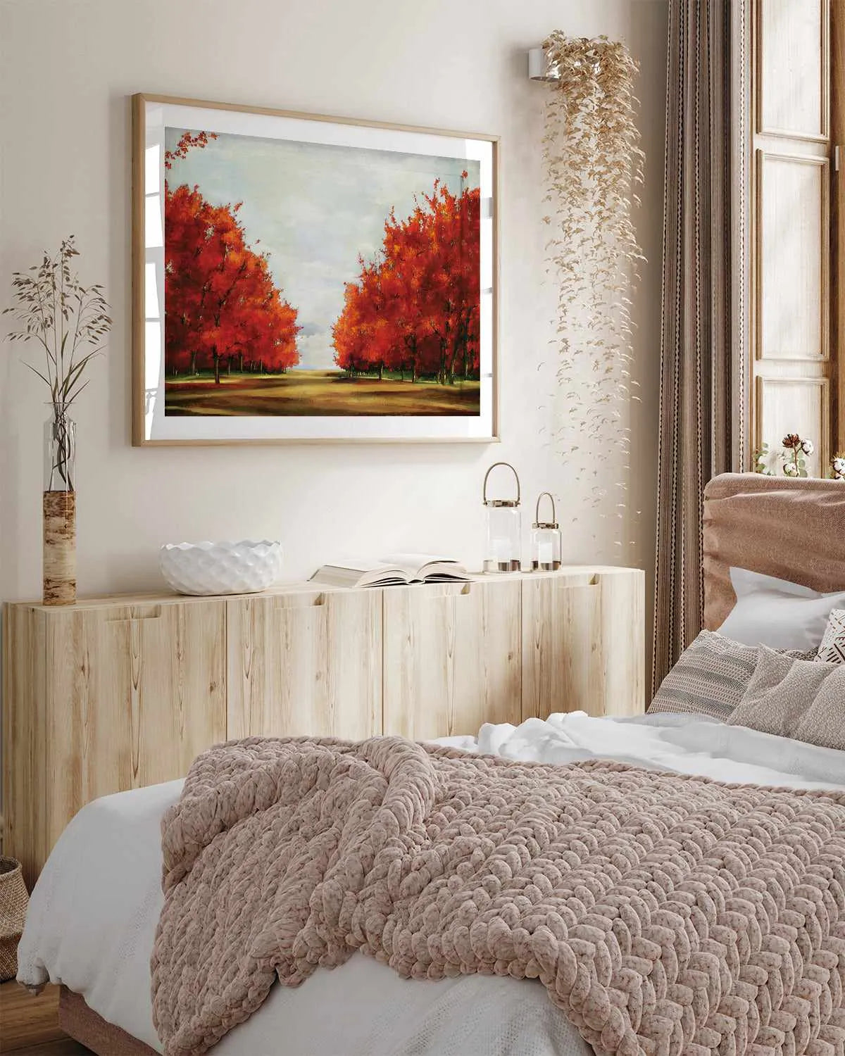 Red Trees Art Print from Olive et Oriel where you can shop wallpaper and artworks online